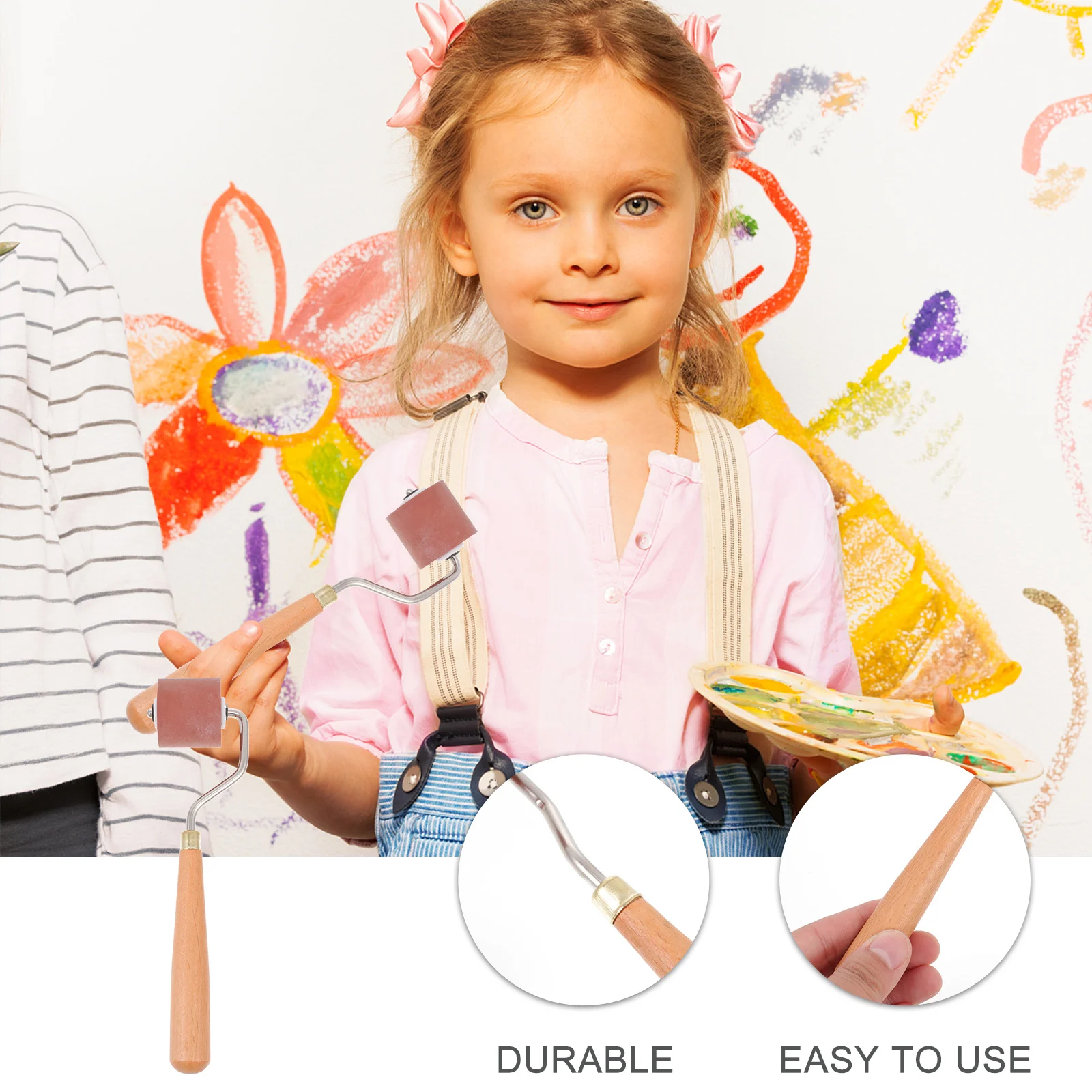 

Rubber Roller Hard Rubber Printmaking Tool For Stamping Ink Applicator Crafting Roller Scrapbooks Wallpapers Art Crafts