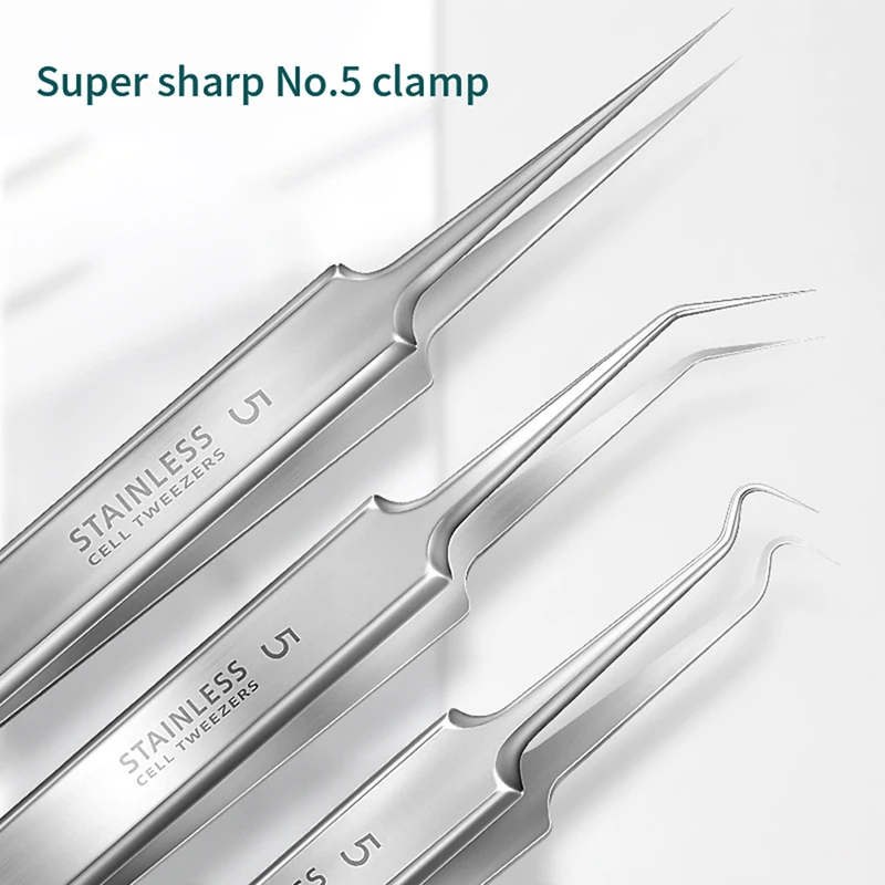 Acne Naald Pincet Licht Mee-eter Smet Puistjes Verwijderen Puntige Bocht Hoofd Gezichtsverzorging Gereedschap Acne Extractor