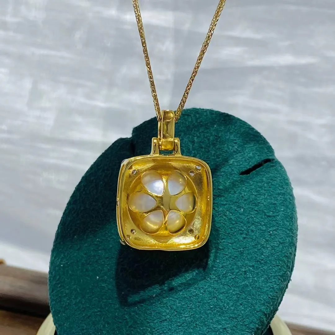 S925 Sterling Silver Pendant Mount Base Mountings Findings Parts Fittings Accessories for 12-13mm Pearls Beads 5pcs/lot