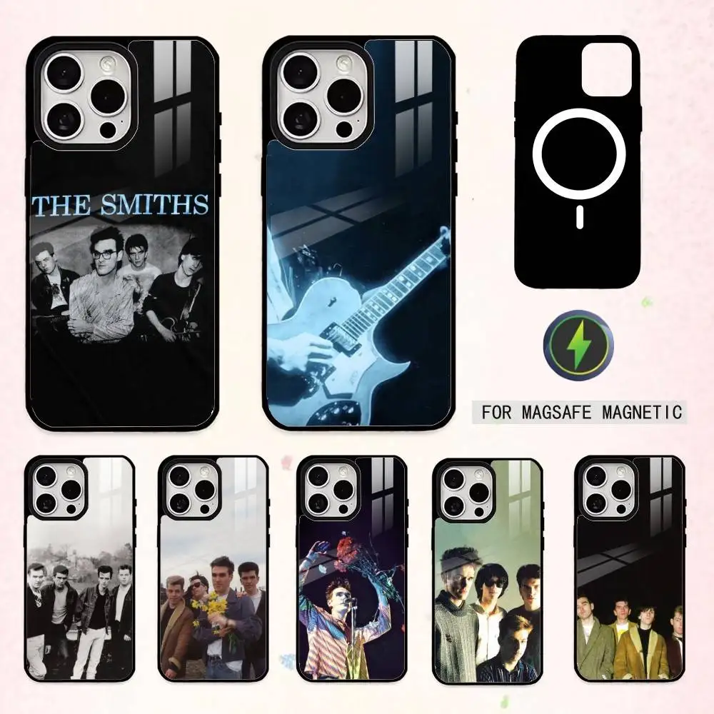 

T-The S-Smiths B-Band Phone Case For iPhone17,16,15,14,13,12,11 Plus,Pro Max Magnetic For Magsafe Wireless Charging