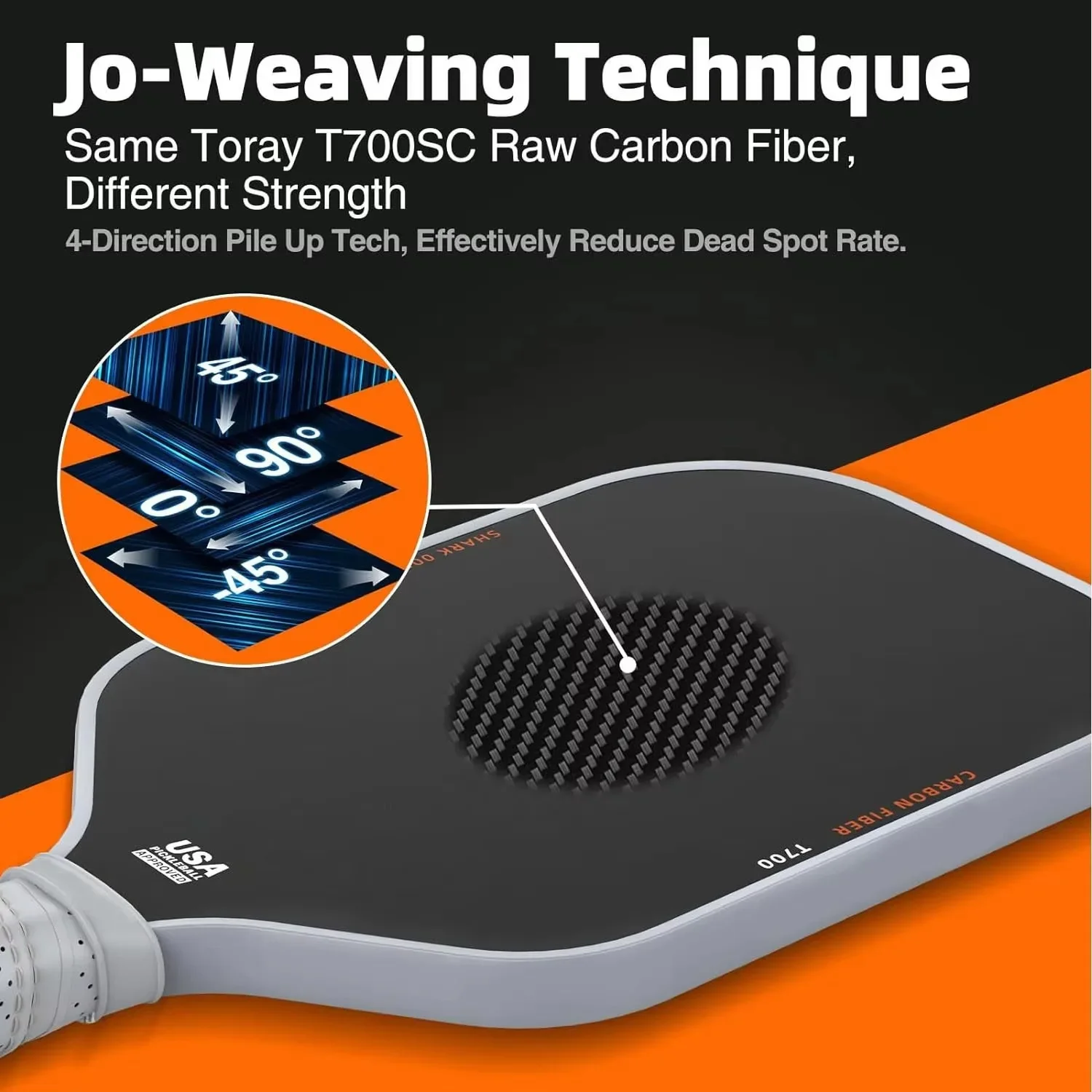T700 Pickleball Paddle Carbon Fiber Matte Surface 16mm Enhanced Sweet Spot Control Power Grip Non Slip Compatible with Usapa New - Image 4