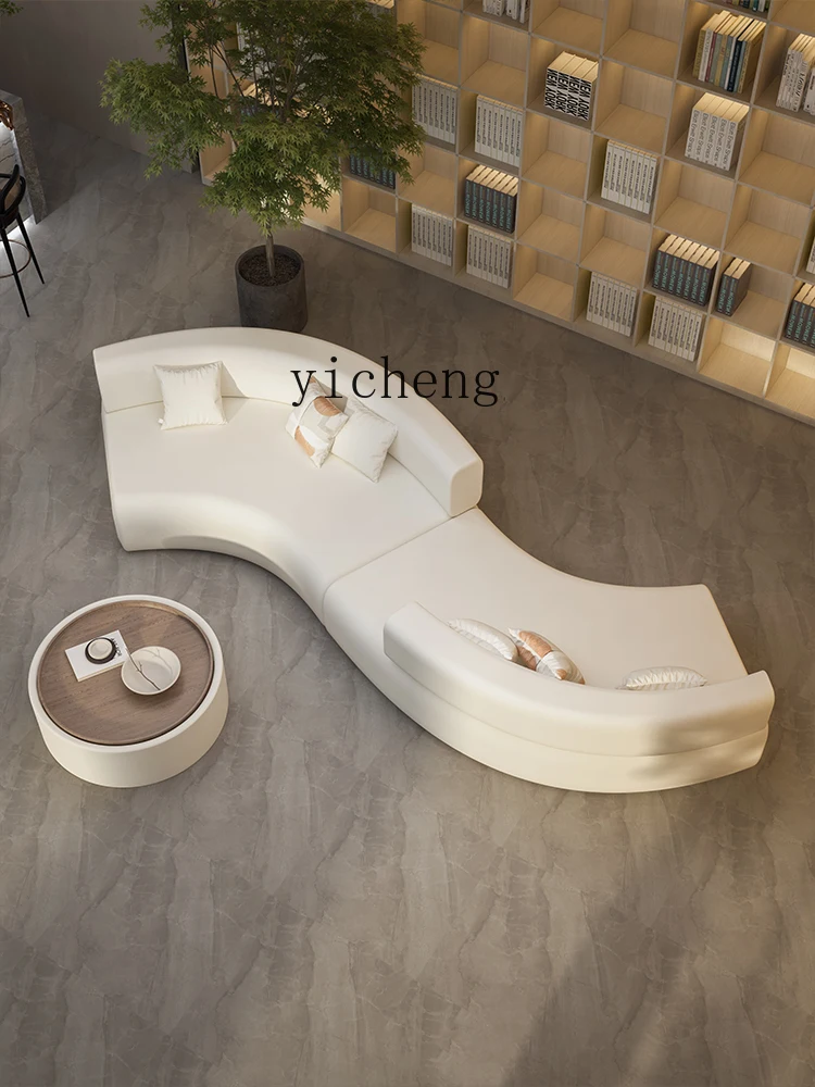 XLS creative double-sided sofa curved special-shaped rest area reception lobby