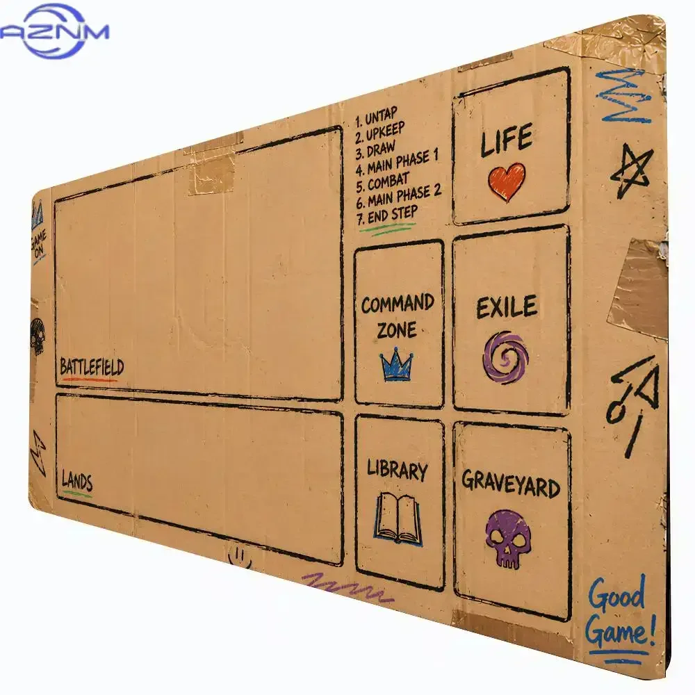Cardboard Style Magic Card Battle Mat  Playmat Anti-slip Base Mouse Pad Gathering Gaming Mats Board Game Mat for TCG