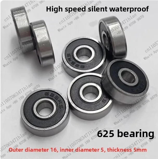 10PCS Wire Cutting Accessories 624/625 Waterproof Bearing Guide Wheel Bearing High-Speed Rubber Cover Guide Wheel Assembly
