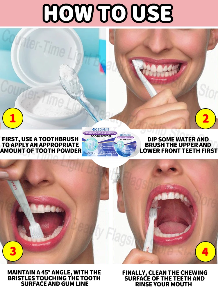 Get white, sparkling teeth fast！