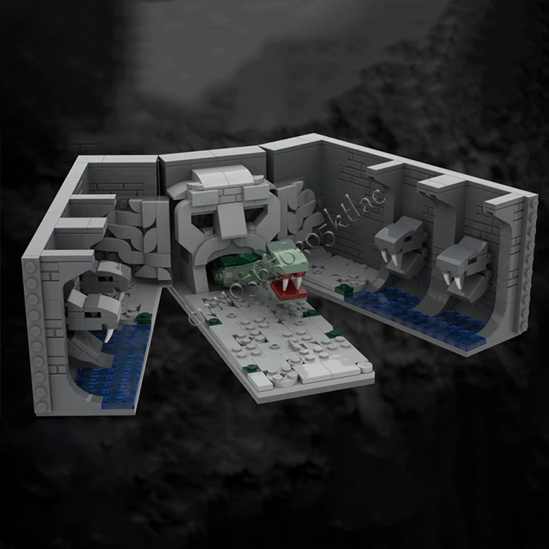 655개 조각 MOC 창의적인 도시 거리 풍경 모듈형 비밀의 방 모델 건축 블록 장난감 선물