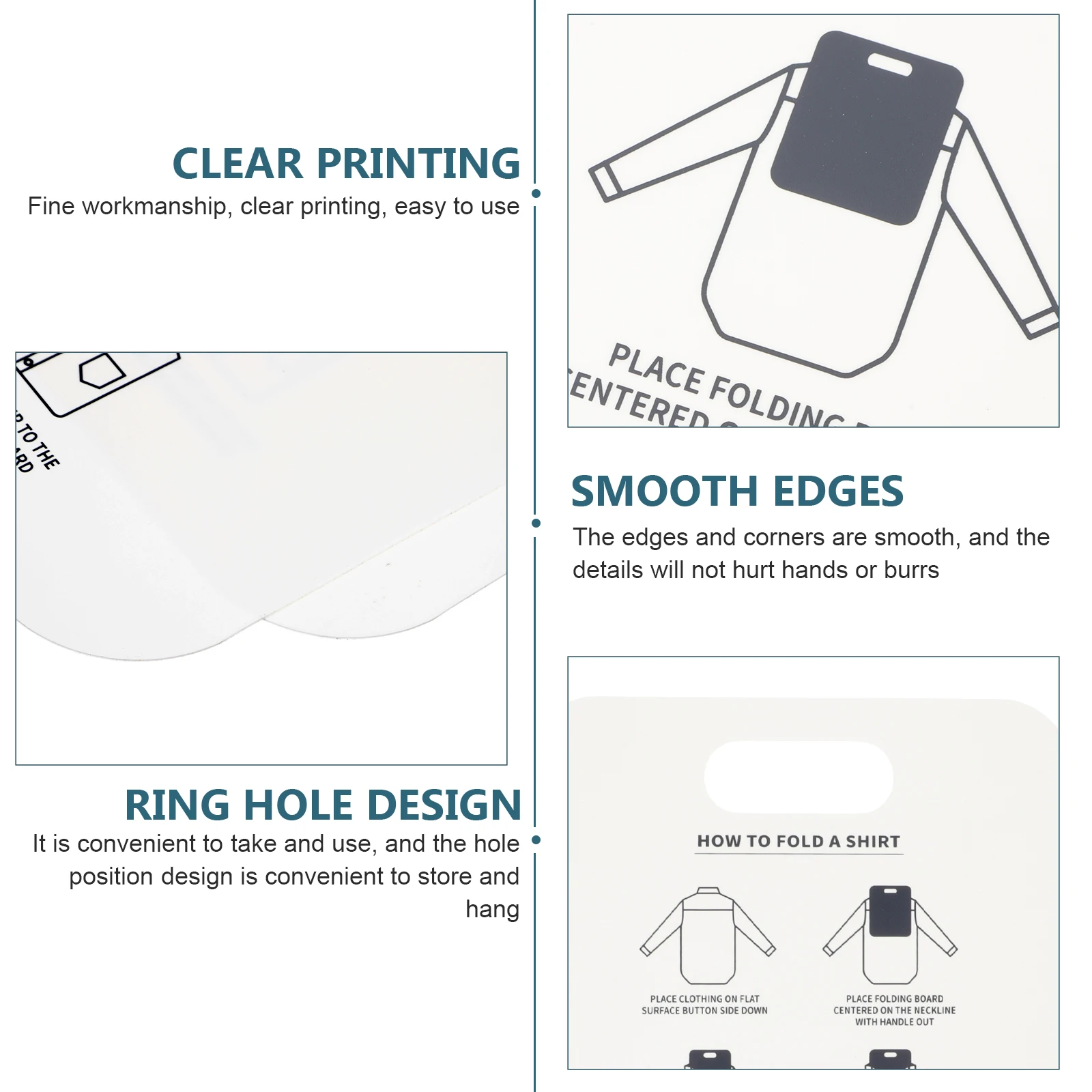 

2pcs Shirt Folding Board Premium Pp Material Space-Saving Clothes Organizer For T-Shirts Shirts Collared Shirts Wrinkle-Free