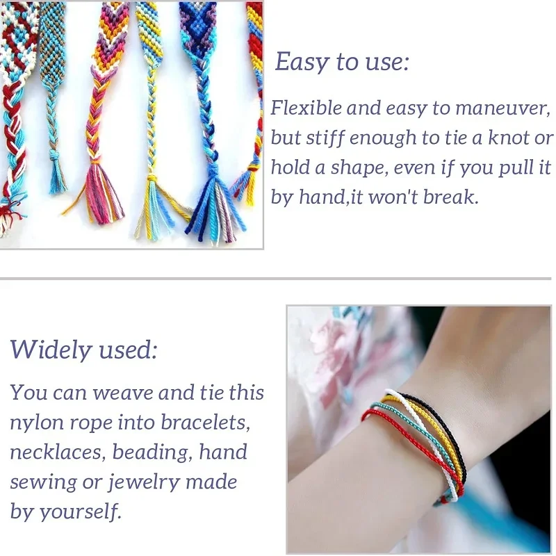 حبل قطن مشمع 0.45 مم 80 م لصنع خرز المجوهرات والحرف اليدوية بطول 80 متر خيط بوليستر لقلادة السوار ماكي #6