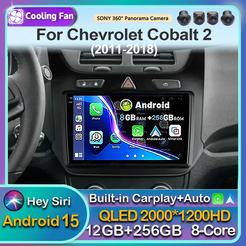 

Автомобильный радиоприемник Android 15 для Chevrolet Cobalt 2 2011-2018 GPS NAVI BT Головное устройство 4G WIFI Qualcomm Мультимедийный видеоплеер QLED 2DIN