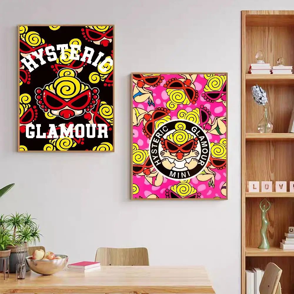 High Quality H-Hysteric M-Mini Brand Anime Posters Sticky HD Quality Wall Art Retro Posters For Home Kawaii Room Decor