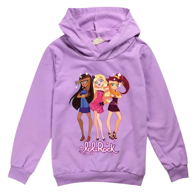 Lolirock magico abbigliamento per bambini felpe con cappuccio felpe ragazze Lolirock Primavera Autunno autunno felpa con cappuccio hip hop per bambini manica lunga top casual