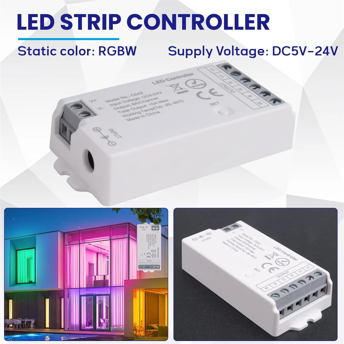 Zigbee 3.0 WiFi LED Controller, แถบ RGBW 2.4GHz