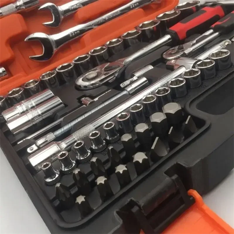 

# Tools Hardware 82 Piece Chrome Vanadium Socket Ratchet Wrench Set Tool Kit Automotive Tools Socket For Repair #