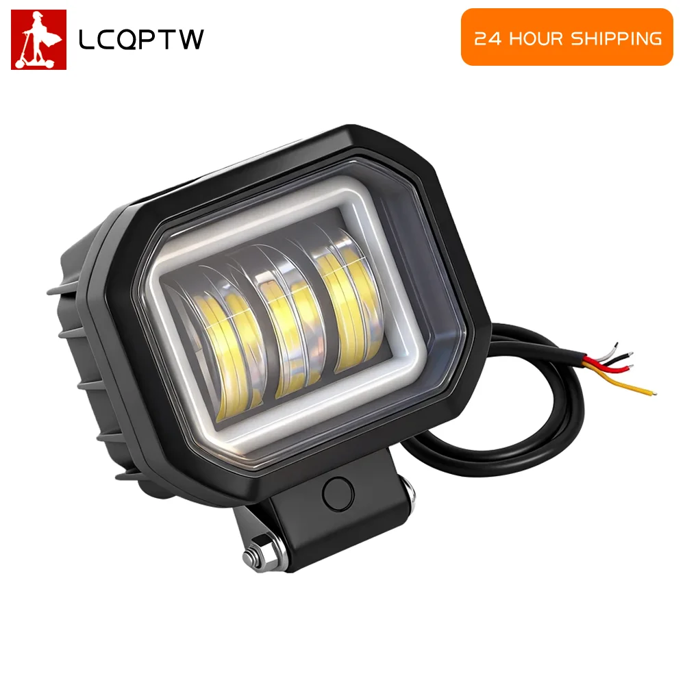 1 قطعة 12-80 فولت المصباح 18-20 واط Led مربع العمل ضوء عيون الملاك ضوء بار DRL قبالة الطريق مصابيح الضباب ل سكوتر كهربائي دراجة جزء