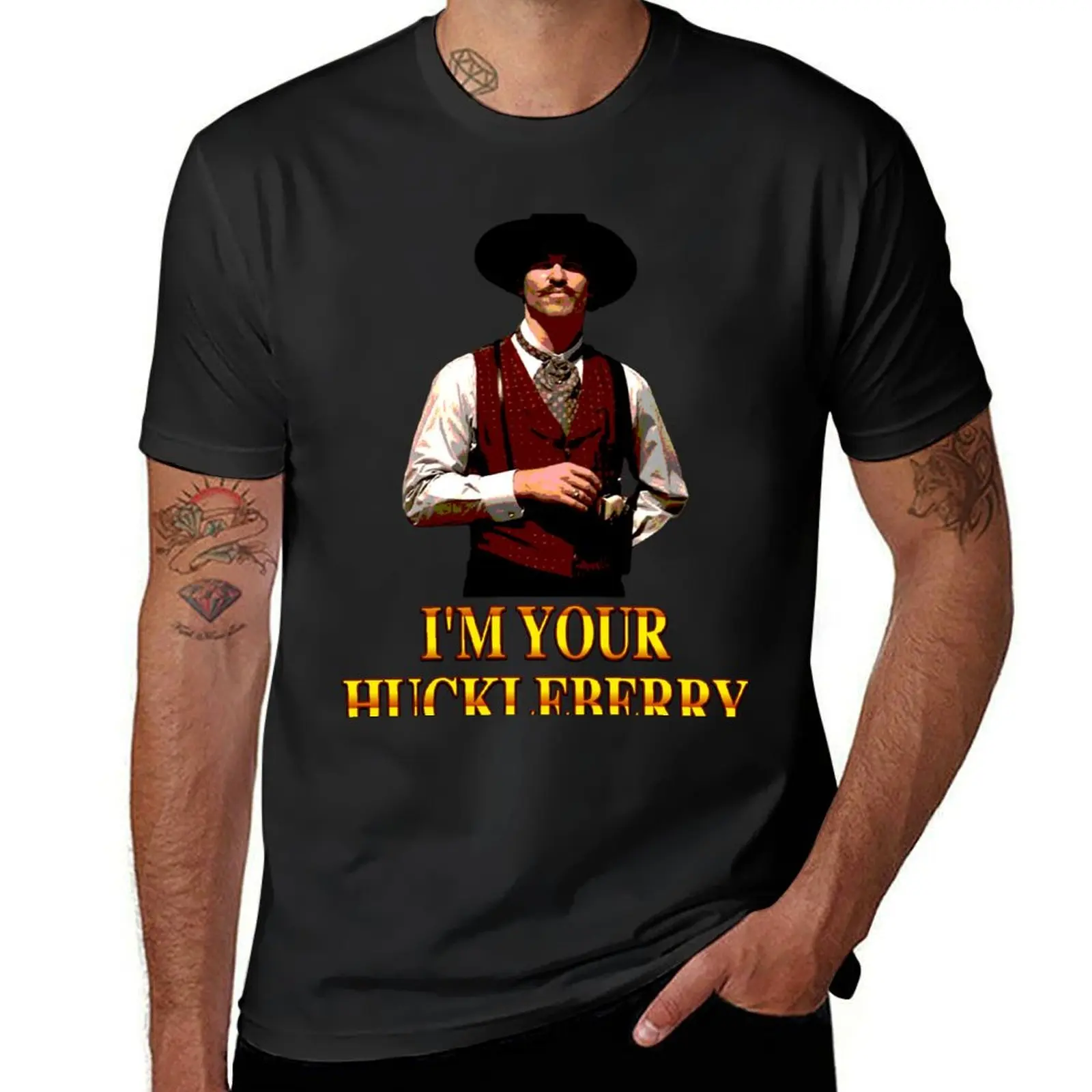 

Tombstone - I'm Your Huckleberry T-Shirt Blouse tees sports fans Aesthetic clothing mens tall t shirts