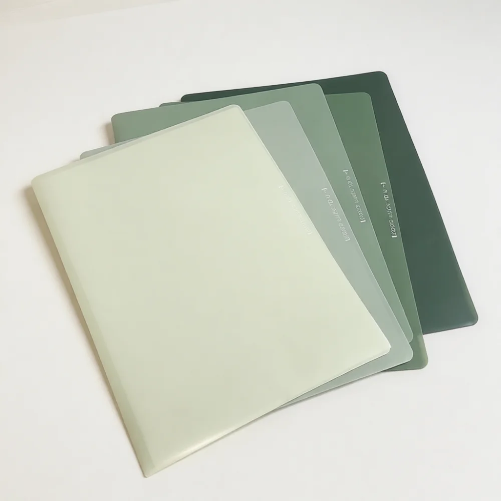 A4 Gradient Document Folder Thickened Plastic Organizer Portfolio Storage Bag For Students Office Paper Filing Supplies