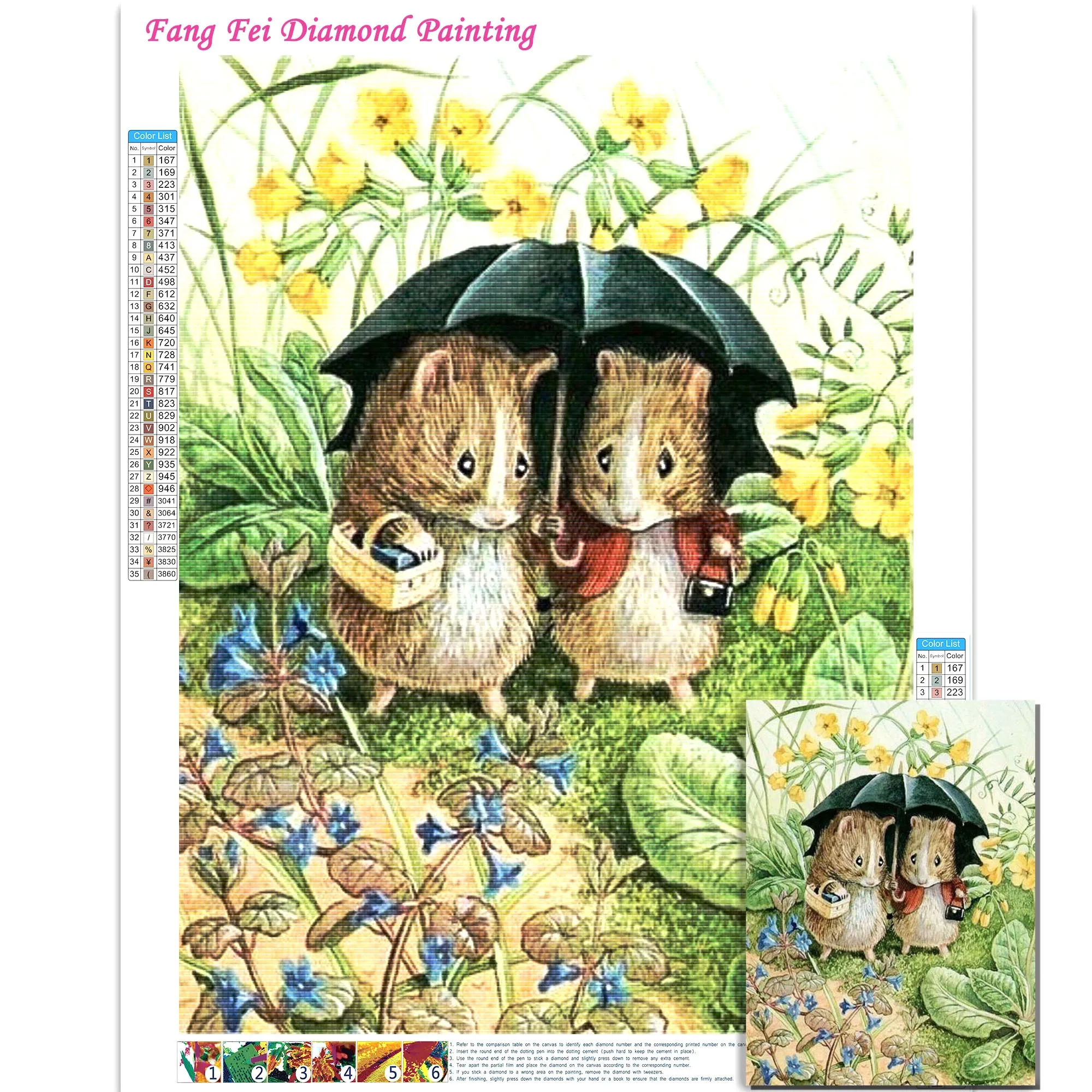 Beatrix Potter Artwork Diamond Painting Animals Cat Mouse Rabbit Cross Stitch Kits Embroidery Picture Mosaic Craft Home Decor 5D