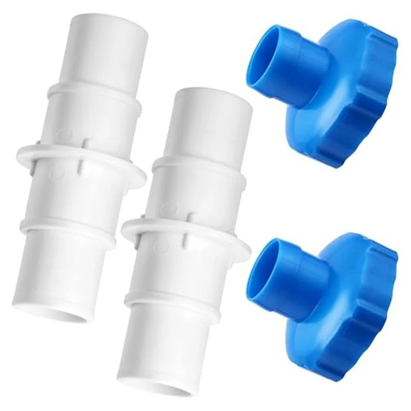 4Pcs Pool Hose Adapter Kit,1-1/4In Or 1-1/2In Hose Connector Coupling And 11238 Hose B Adaptor For Pool Vacuum Cleaner