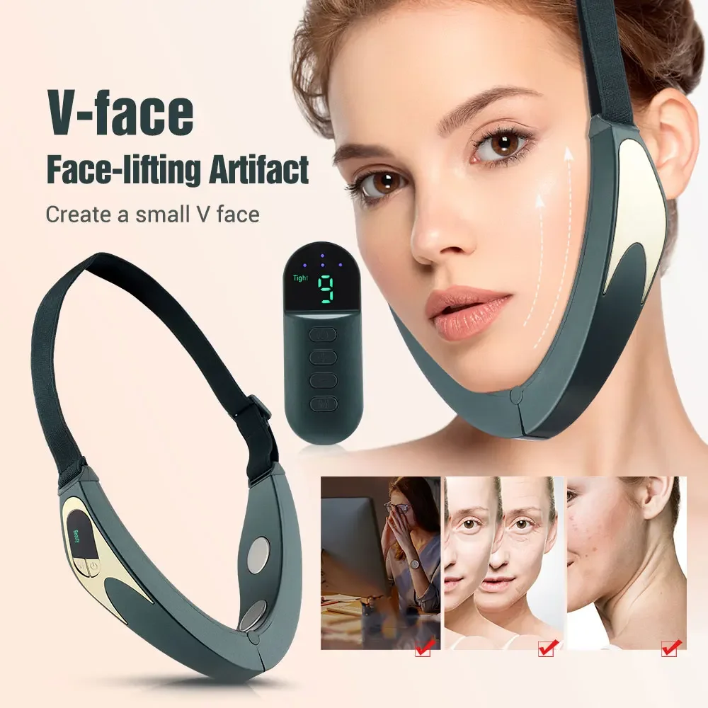 V Face Lifting Device Intelligent Vibration Face Slimming Massager Double Chin Remover EMS Firming Wrinkle Reducing  Beauty Tool