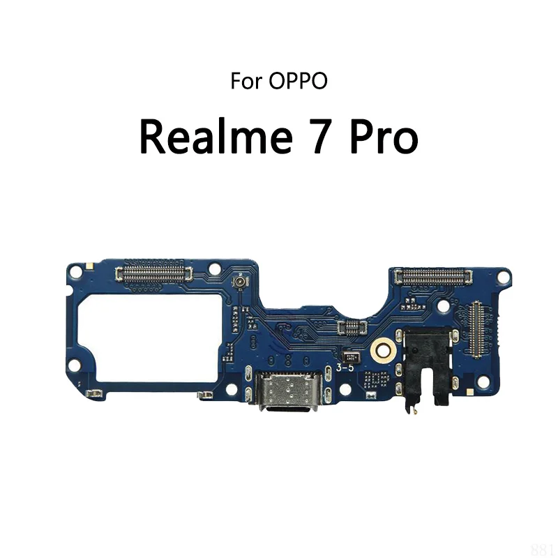 Puerto de base de carga USB, conector Jack, Cable flexible para OPPO Realme, 7 Pro, 7i, 8i, 8, 4G, 5G, 8S, 9i, módulo de placa de carga