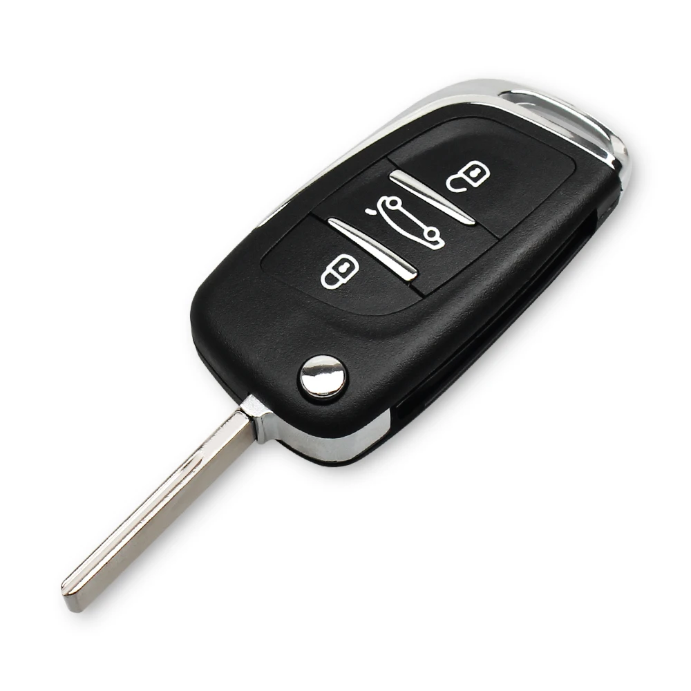 KEYYOU-carcasa de llave remota de coche, carcasa modificada de 207 botones, CE0536, HU83/VA2 Blade, para Peugeot 307, 407, 408, 2/3, Citroen C4, C2