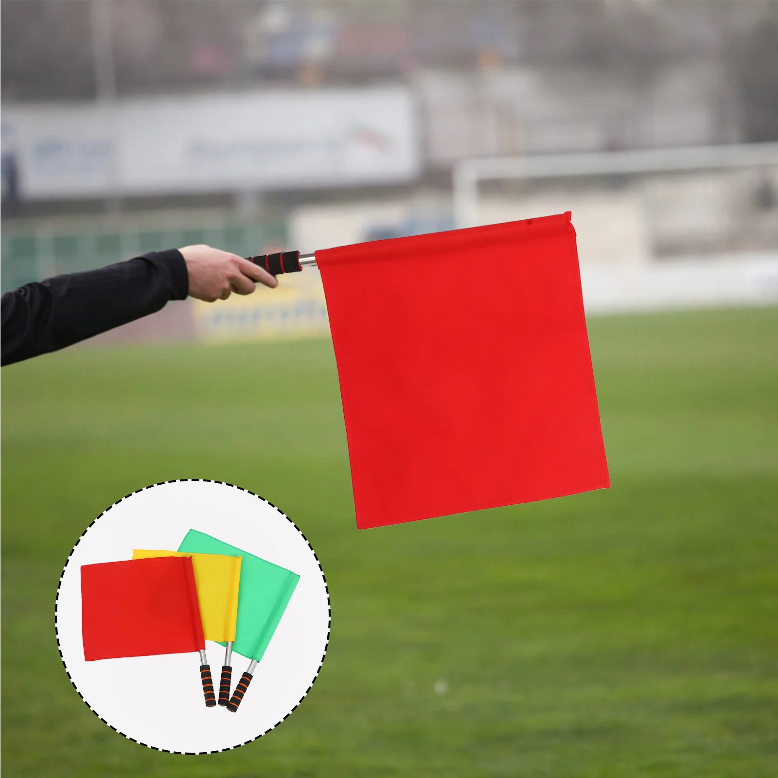 

3pcs Handheld Racing Flags Signal Flags For Sports Events Birthday Party Theme Traffic Conducting Team Sports Supplies