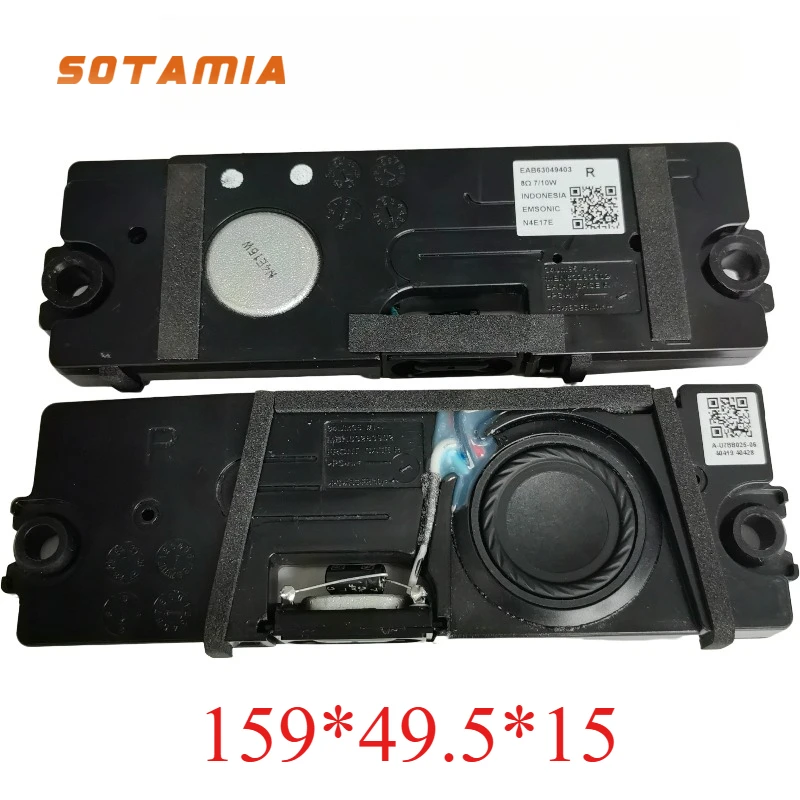 SOTAMIA 2Pcs 34UM95 풀 레인지 스피커 8 Ohm 7-10W 울트라 얇은 LCD 디스플레이 광고 기계 LG 용 얼굴 인식 기계