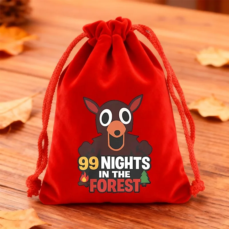 

99 Nights in The Forest Bundle Pocket Large Capacity Portable Handbag Cartoon Anime Pattern Collection Candy Bag Christmas Gift