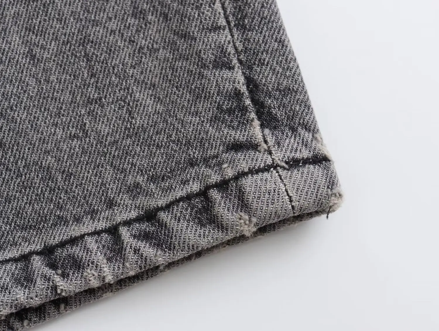 Dave&Di Vintage Mommy Jeans High Street  Old Straight Leg Washed Jeans Women Casual Denim Pants