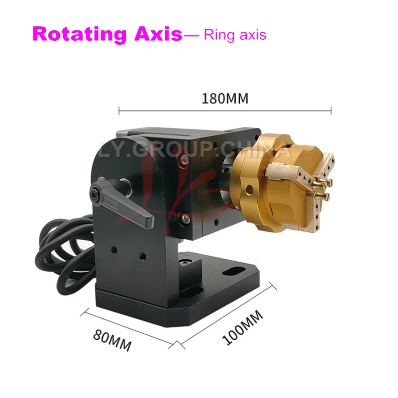 Rotary Ring Jewelry 4th Axis Professional Rolling Roller Round Wheel Rotation Axis for CNC Router Fiber Laser Marking Machine