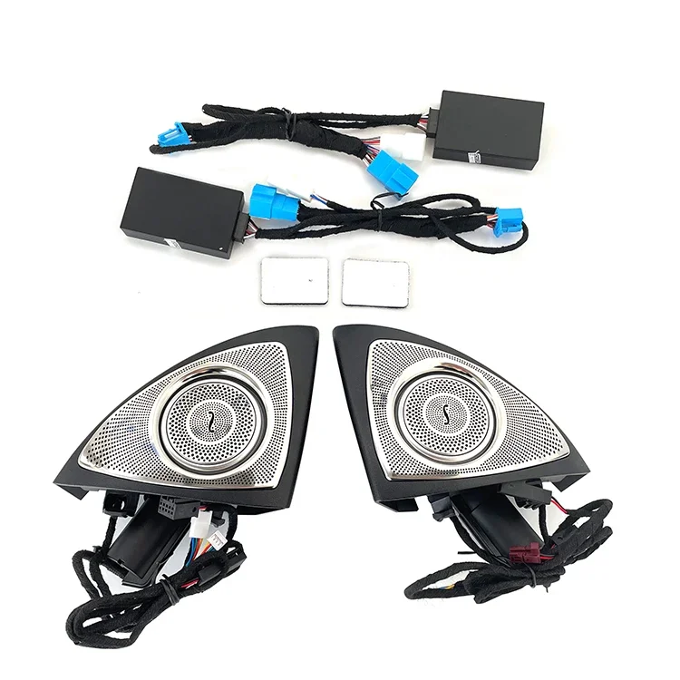 W205-Haut-parleur rotatif 3D 64 couleurs, lumière ambiante pour C/E/S/GLC W205 W213 W222 X253, lumière LED intérieure de voiture