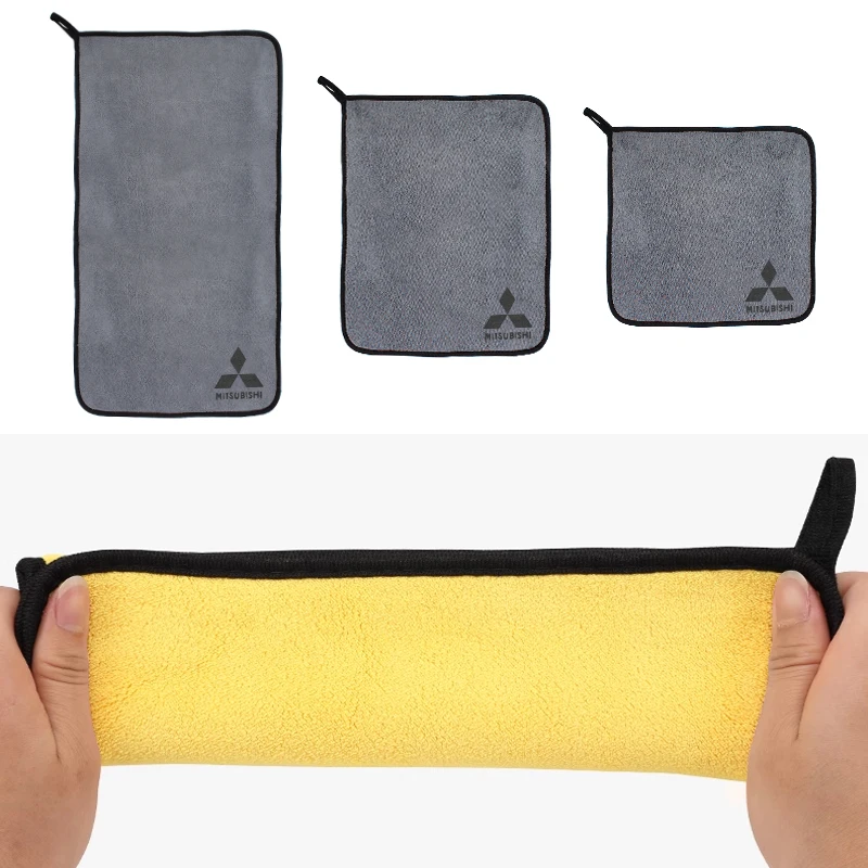 Microfiber Car Wash Towel Thickened Soft Absorbent Car Washing Drying Cloth For Mitsubishi Outlander Lancer 9 10 Pajero L200 ASX
