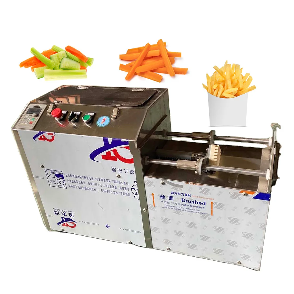 

Commercial Electric Vegetable Push Strip Machine Automatic Potato Carrot Cucumber French Fries Cutting Machine HJ-SPJX007