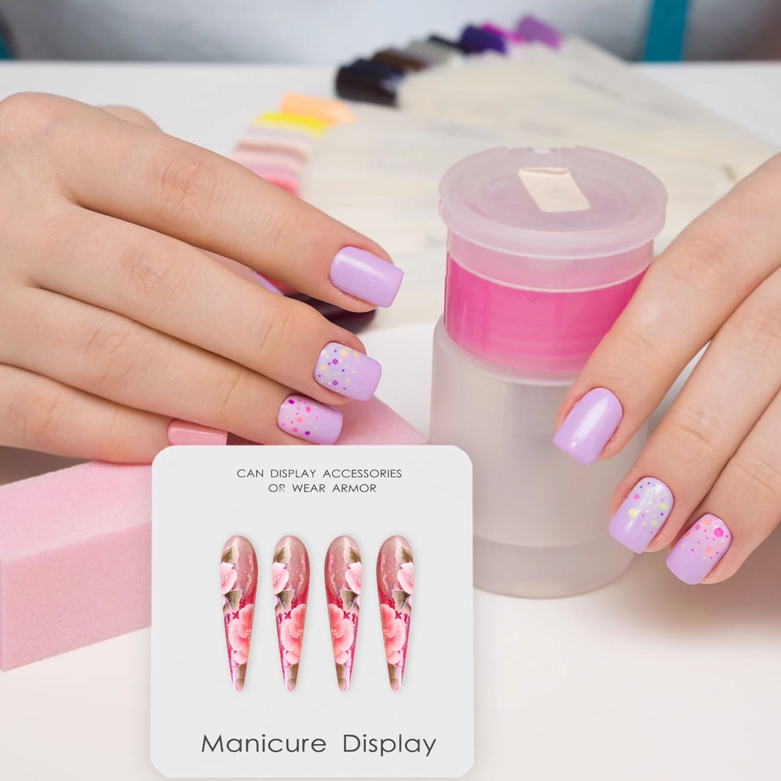 

40pcs Nail Display Cards For Press On Nails Thick Durable Manicure Organization Board Storage Solution For Nail Tips Manicure