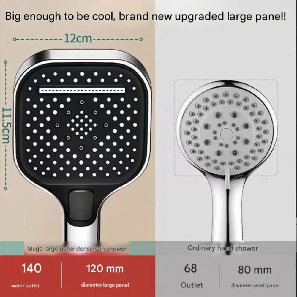 لوحة كبيرة رأس دش يدوي ارتفاع ضغط 3 طرق اكسسوارات الحمام مع فلتر استبدال دش الأمطار تدفق كبير