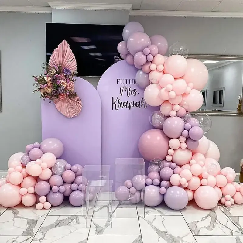 Mehofond-Arco sólido púrpura personalizado de 2 lados para fiesta de cumpleaños de niños, cubierta de Baby Shower, decoración de fondo de arco de Chiara, foto de fondo