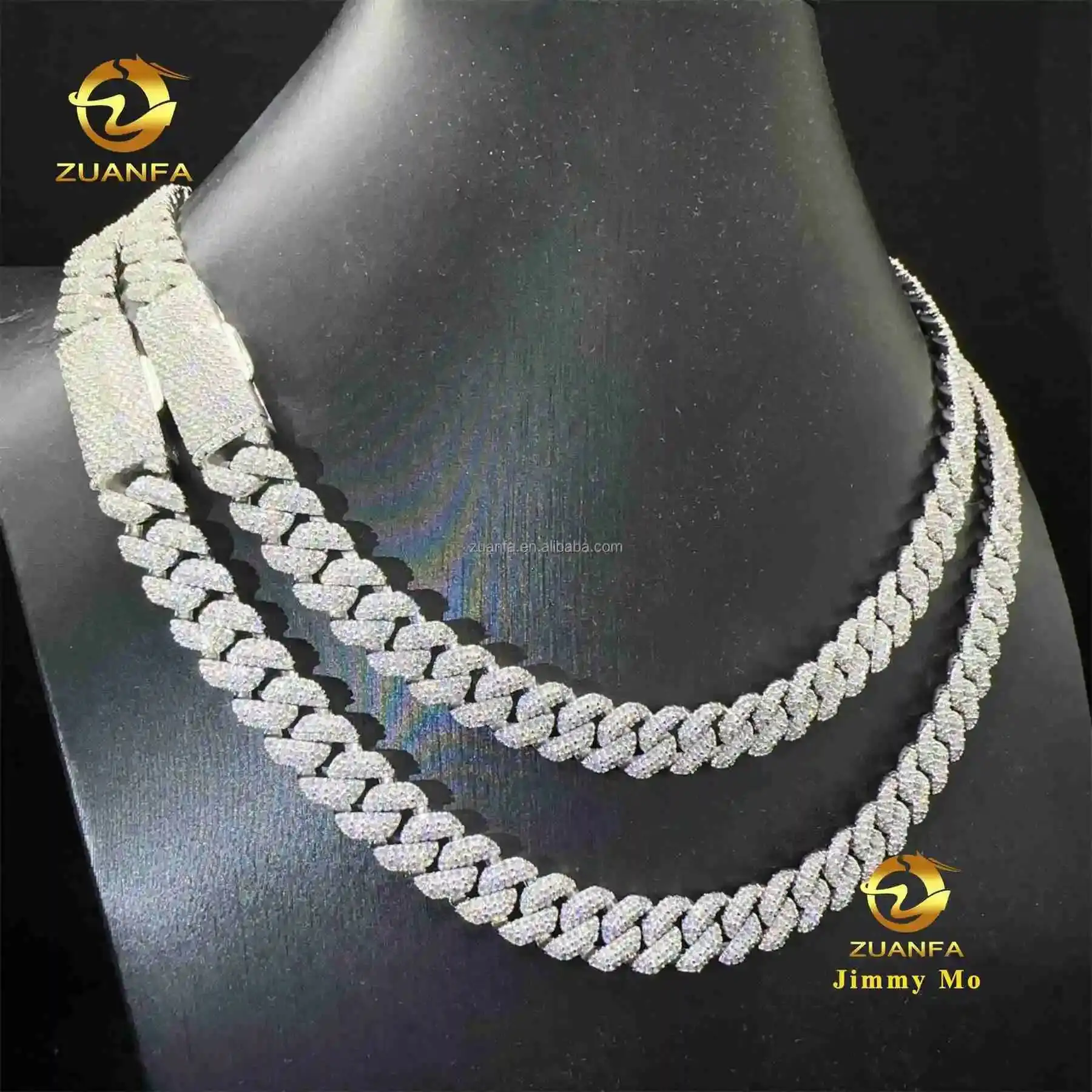 

Новые поступления 10 мм, модные ювелирные изделия в стиле хип-хоп, Iced Out, сплошное серебро 925 пробы, VVS1, муассанит, бриллиант, Майами, кубинская цепочка для мужчин