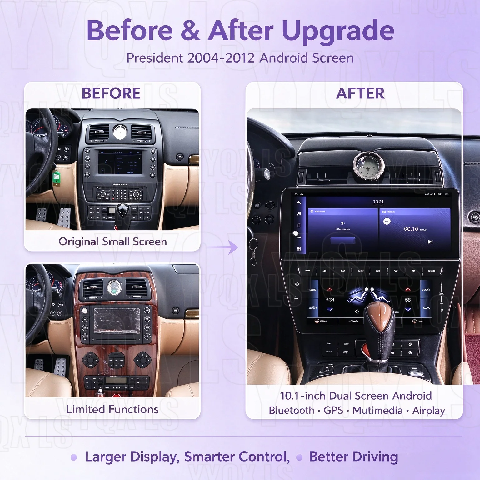 Android 15 For Maserati Quattroporte 2004-2012 Car Radio Multimedia Player AC Panel Climate Board Navigator AutoStereo HeadUnit