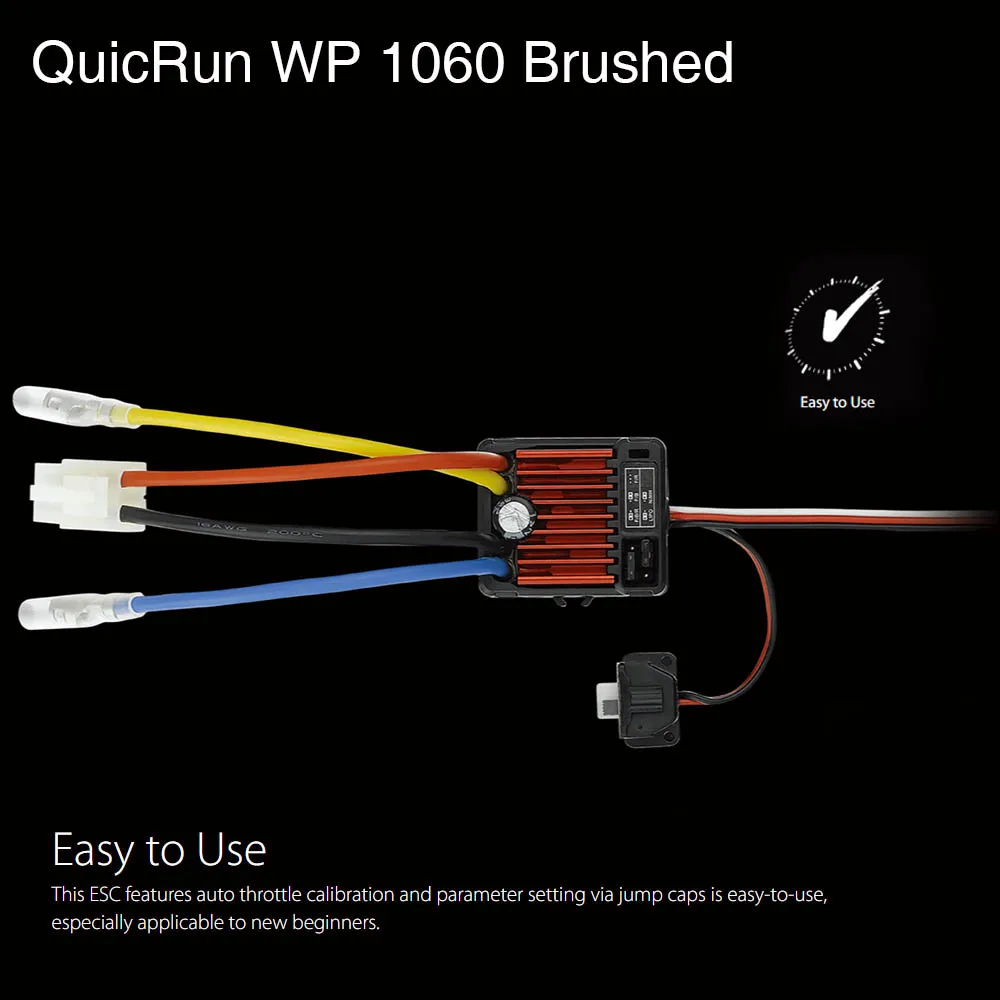 HOBBYWING QuicRun WP 1060 60A Waterproof Brushed ESC 2-3S LiPo for
