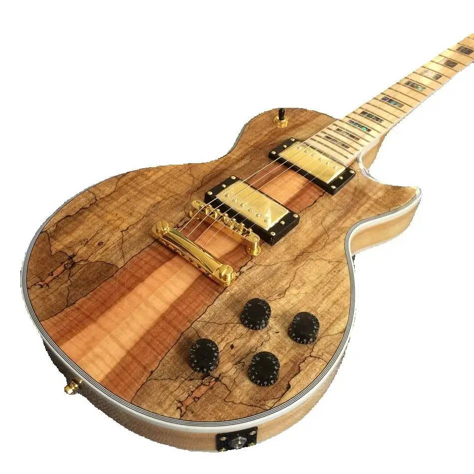 High quality customized electric guitar, maple fingerboard, Real abalone mother inlay