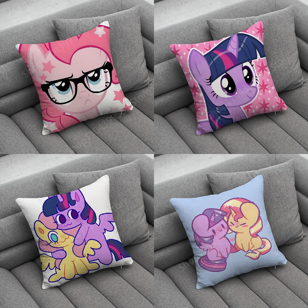 M-My L-LittleS-P-PonyS Pillow Case Soft Cushion Cases for Farmhouse Sofa Decor Home Decorations and Protector