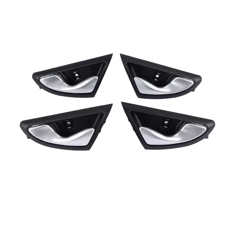 Latest 4Pcs Car Interior Door Handle Handles Knob Open For JAC J3 J3S Turin 2009-2015 6105230U8010 6105240U8010 Matte Silver