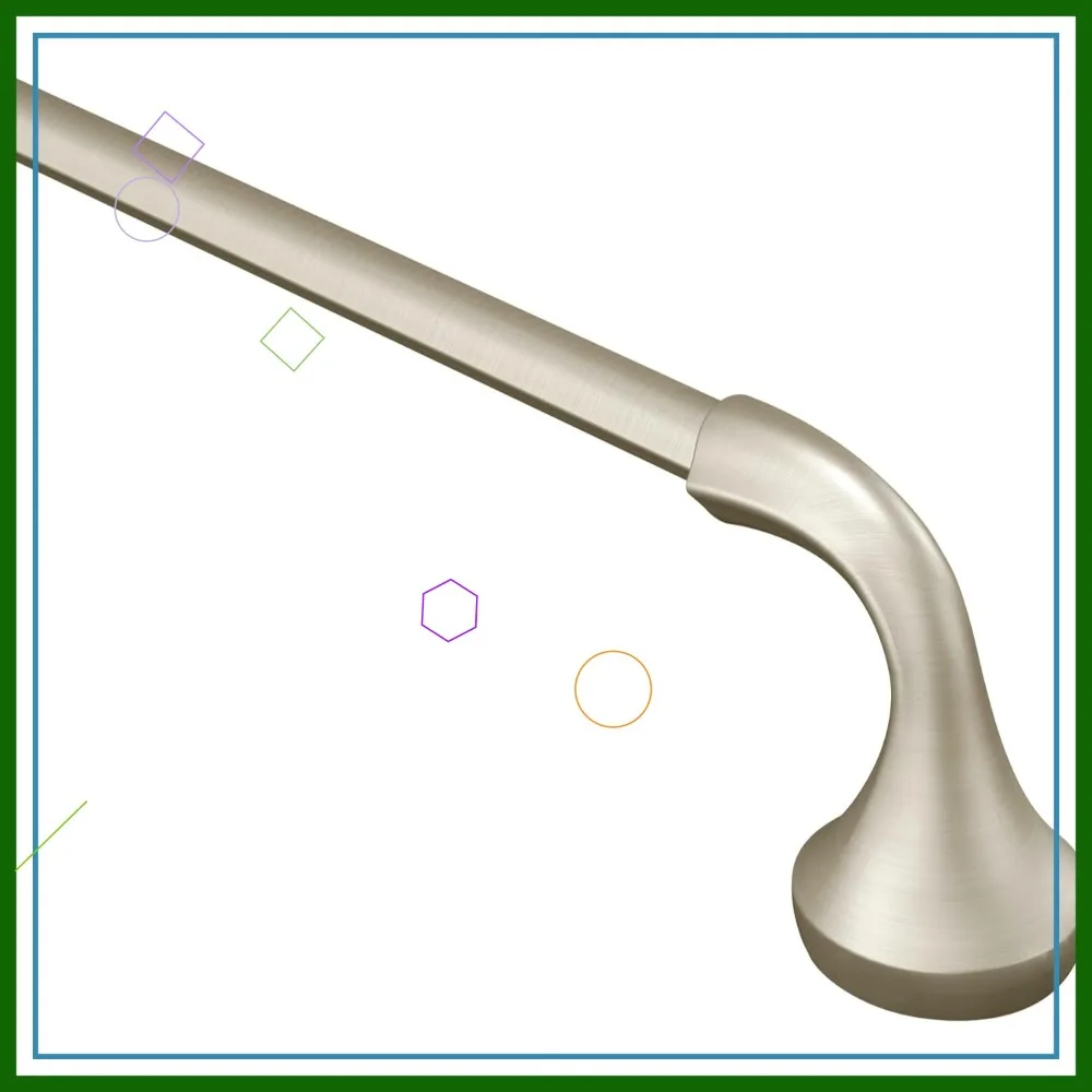 

24-дюймовая одинарная вешалка для полотенец, отделка из матового никеля, декор для ванной комнаты в переходном стиле