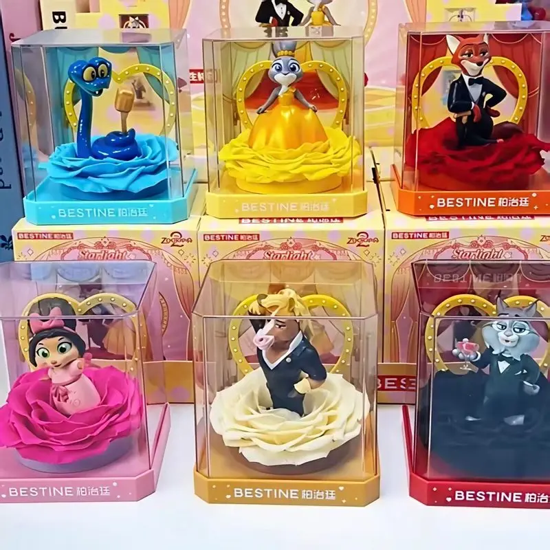 

New Disney Zootopia 2 Blind Box Starlight Theater Series Preserved Rose Blind Box Fashion Ornament Home Decor Holiday Gifts Toys