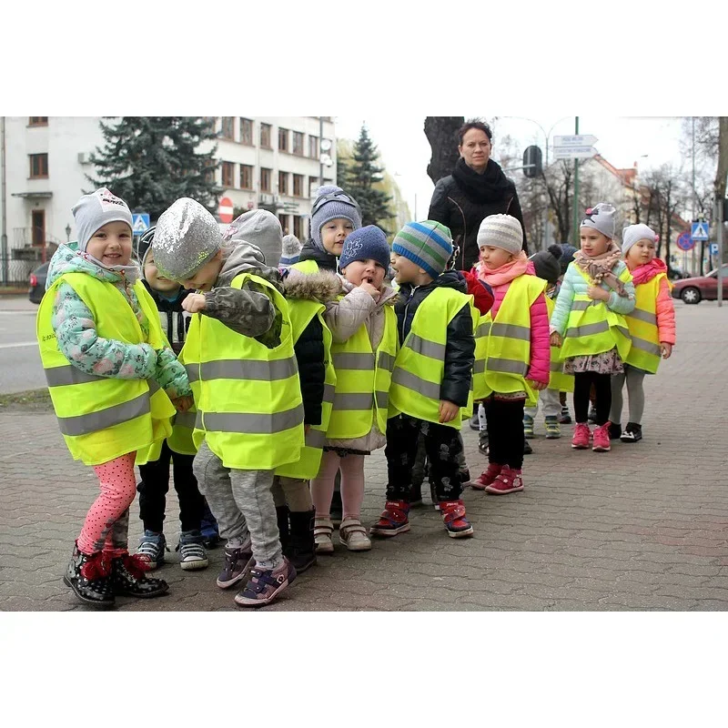 Dziecięca kamizelka odblaskowa Szkolna dziecięca kamizelka treningowa Oddychająca kamizelka Odblaskowe paski o wysokiej widoczności