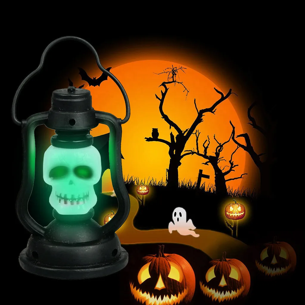 1pcs Mini Halloween Pumpkin Lantern Keychain Lights Led Hanging Candle Light Small Oil Lamp Halloween Party Home Decor Props