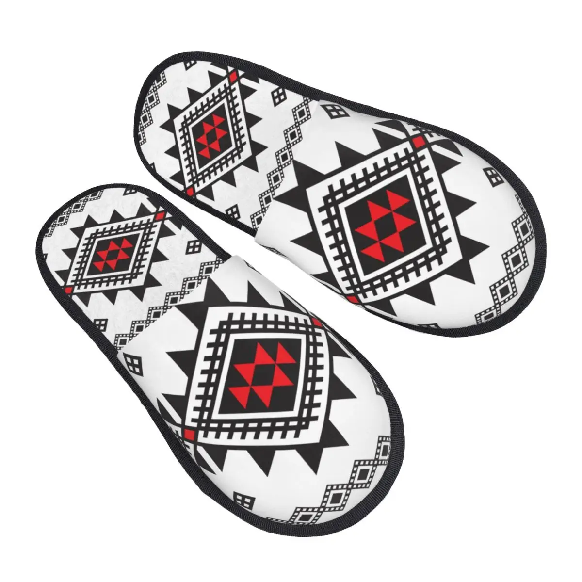 

Уютные тапочки из пены с эффектом памяти Kabyle Amazigh на заказ, женские тапочки в африканском геометрическом марокканском стиле, домашняя обувь для спа-салона