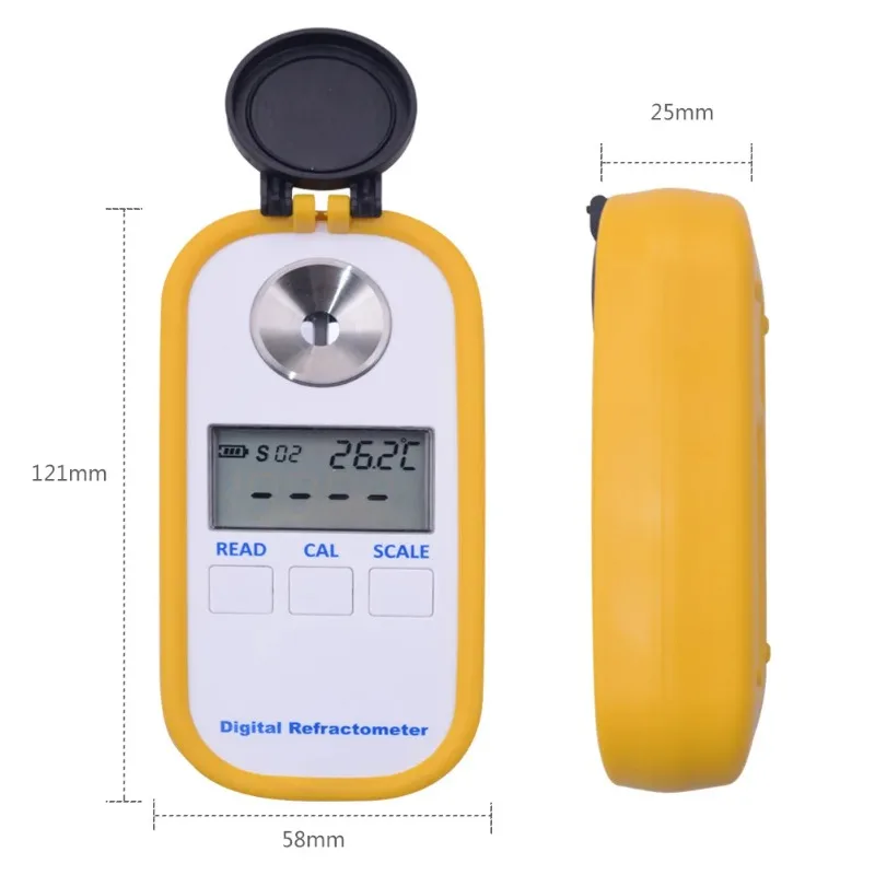 DR301 Portable Digital Refractometer Sugar Index Refractive Index 0-90% Handheld Detector