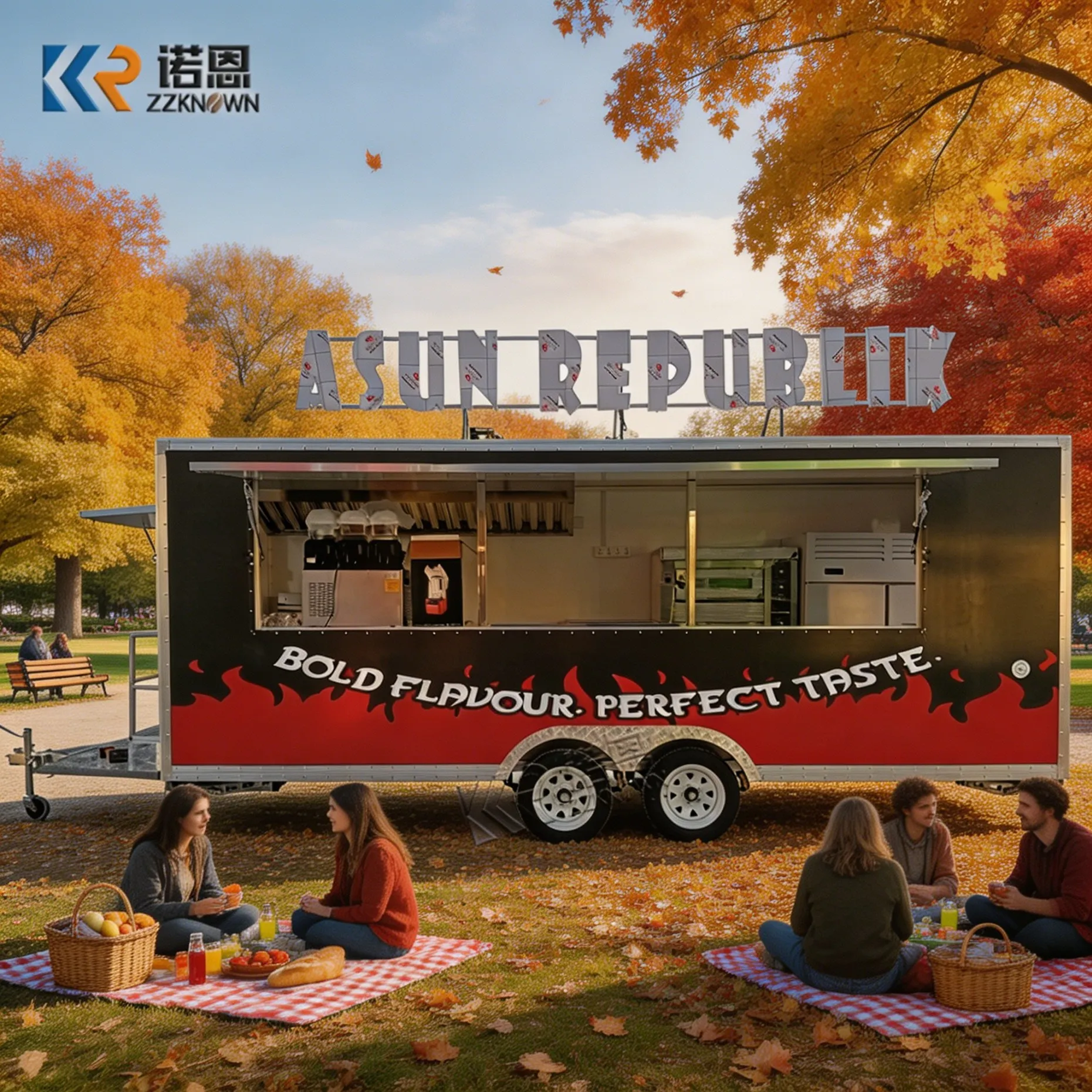 

Customized Stainless Steel Mobile Kitchen Food Cart Fully Equipped for Restaurant Business Portable Food Trailer