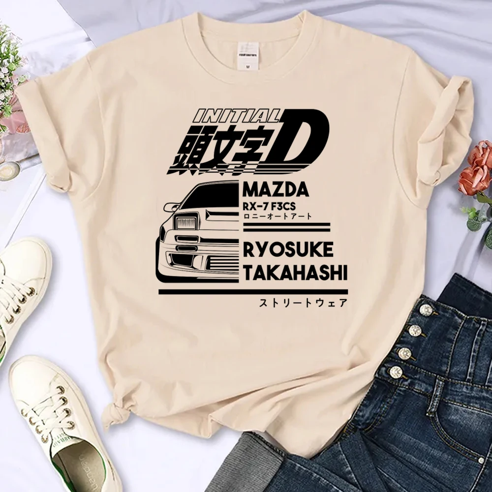 Initial d tshirt women streetwear manga funny top girl graphic anime y2k clothing